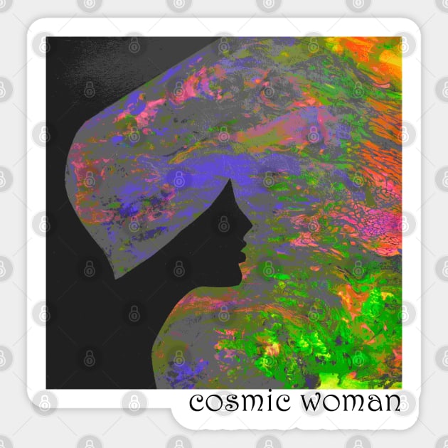 Cosmic Woman Sticker by Coral Funnell